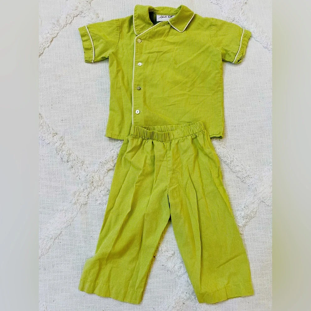 Kids Matching Set - Lime Green Two-Piece Outfit